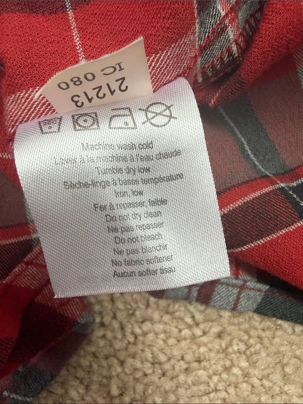 Mountain Khakis Men’s Red and Gray Plaid Wool Blend Flannel Button-Down Shirt. L